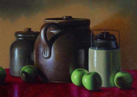 Still life oil painting