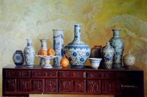 Still life oil painting