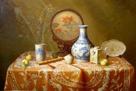 Still life oil painting