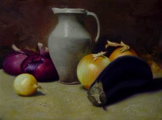 Still life oil painting