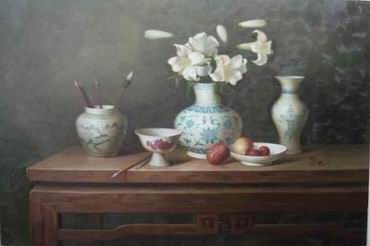 Still life oil painting