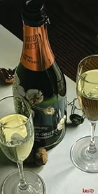 Winebottle oil painting