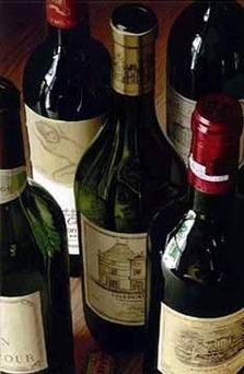 Winebottle oil painting