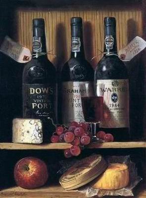 Winebottle oil painting
