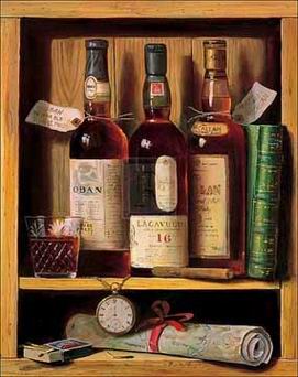 Winebottle oil painting