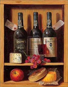 Winebottle oil painting