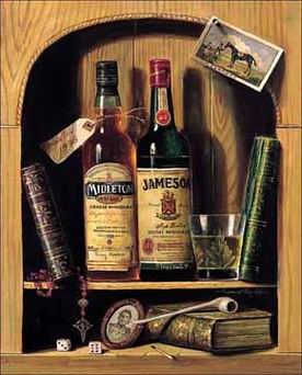 Winebottle oil painting