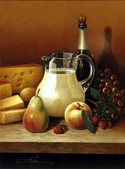 Winebottle oil painting