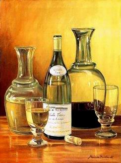 Winebottle oil painting