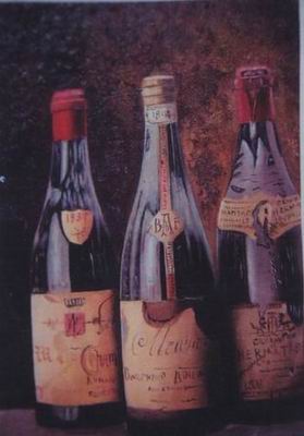 Winebottle oil painting