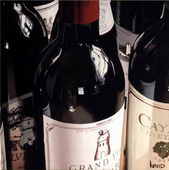 Winebottle oil painting