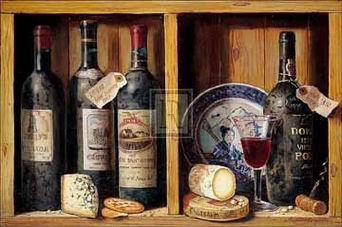 Winebottle oil painting