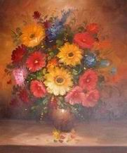 Flower oil painting