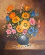 Flower oil painting