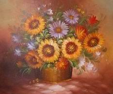 Flower oil painting