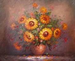 Flower oil painting