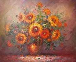 Flower oil painting