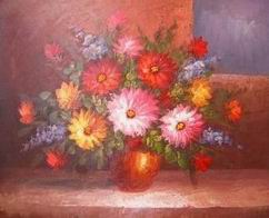 Flower oil painting