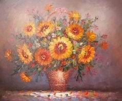 Flower oil painting