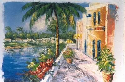 Greece oil painting