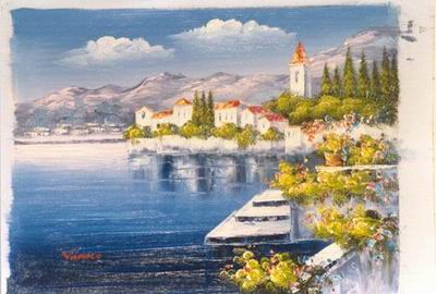 Greece oil painting