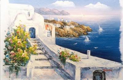 Greece oil painting