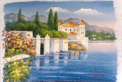 Greece oil painting