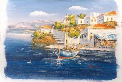 Greece oil painting