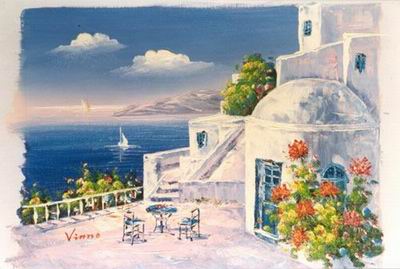 Greece oil painting