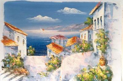 Greece oil painting