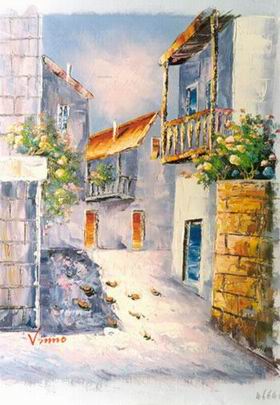 Greece oil painting