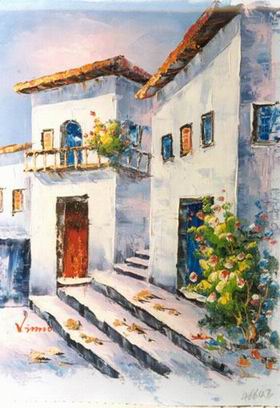 Greece oil painting
