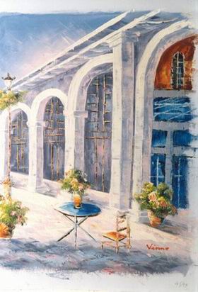 Greece oil painting