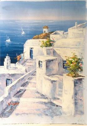 Greece oil painting