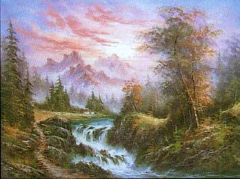 Landscape oil painting