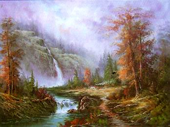 Landscape oil painting