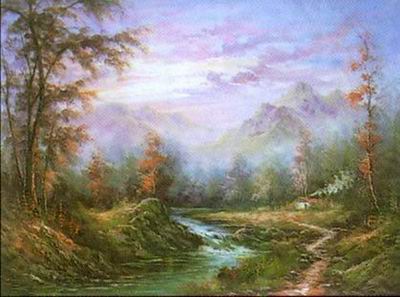 Landscape oil painting