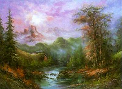 Landscape oil painting