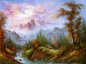 Landscape oil painting