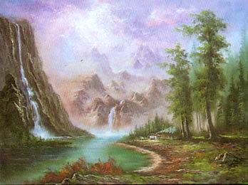 Landscape oil painting