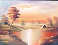 Landscape oil painting