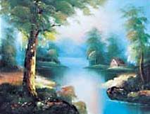 Landscape oil painting