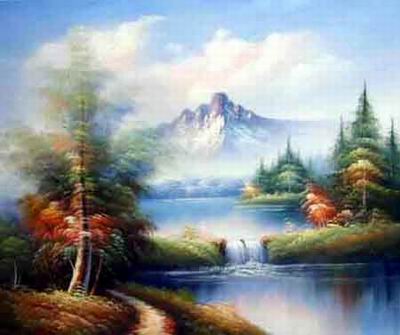 Landscape oil painting