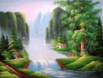 Landscape oil painting