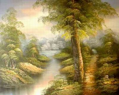 Landscape oil painting