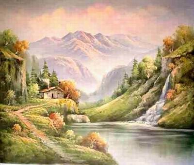 Landscape oil painting