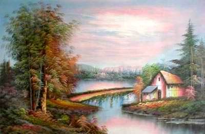 Landscape oil painting