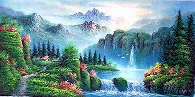 Landscape oil painting
