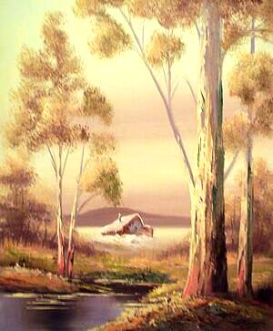 Landscape oil painting