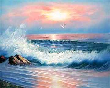 Seascape oil painting